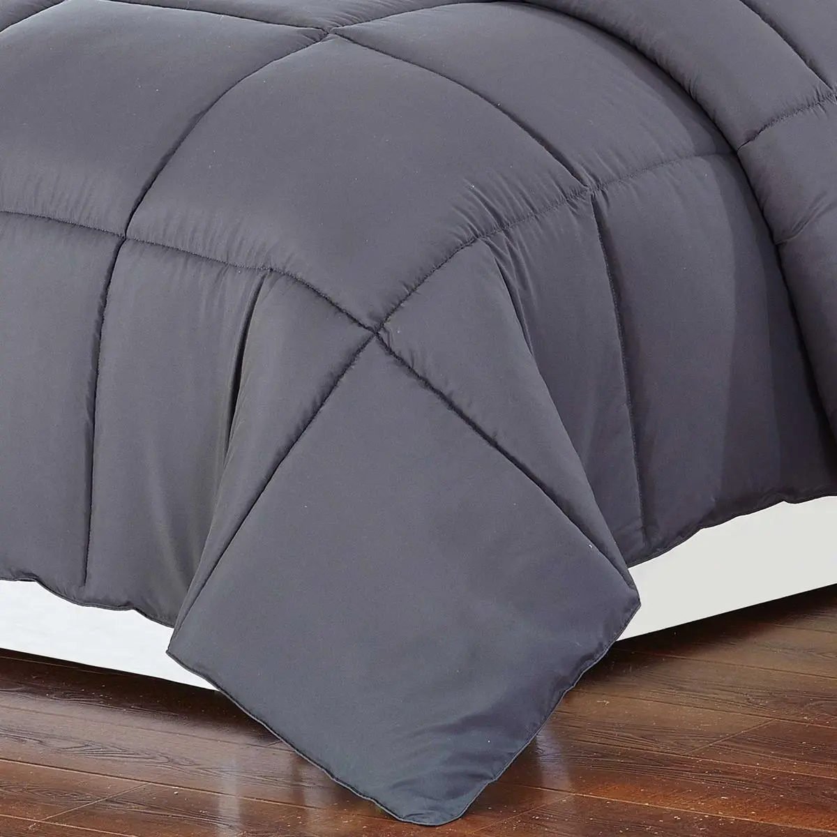 212 MAIN King Size Duvet Insert - 100% Polyester Fill Down Alternative Comforter, 104x88 in., Medium Warmth, Minimalist Neutral Tone Grey, for California & Eastern Beds