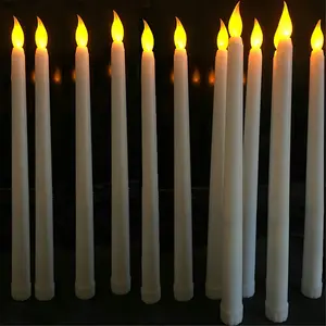 5PCS/10pcs Flameless Taper Candles Flickering LED Battery Operated Taper Candles 3D LED Window Candles for Wedding Home Christmas Halloween Valentine's Christmas Gifts, Room, Home, Bedroom, Birthday Party, Home Halloween decor Batteries Not Included.