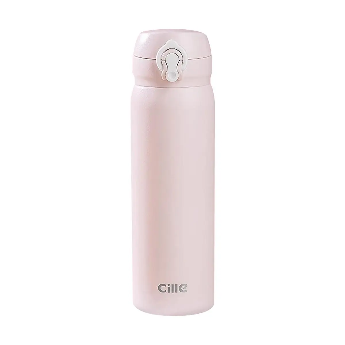 Cille 500ml Insulated Tumbler, 316 Stainless Steel Travel Mug, Leak-Proof Car Cup with Spring Lid, Sakura Pink
