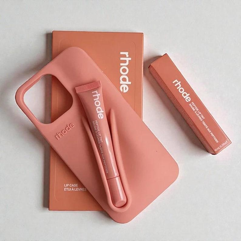 2-in-1 Makeup Phone Case with Lip Gloss Holder - Soft Matte Silicone for iPhone 11-17 Pro Max, trending case, cute case, hot case