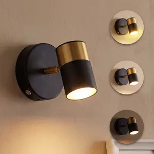 JONATHAN Y Paola 6" 1-Light Modern Adjustable Head Integrated Dimmable LED Rechargeable Wall Spotlight with Touch Sensor