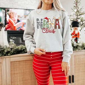 Mama Claus Custom Sweatshirt christmas sweatshirt Womenswear