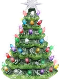 Light Up Ceramic Tree UL Certified with Unique Label Code for Safe and Durable Decoration