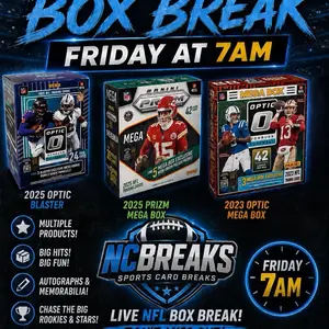 1- 2023 optic mega 1- Prizm mega & 1- optic blaster 2025 box break