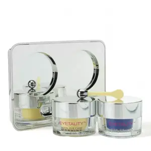 Serious Skincare, Eyetality Total Eye Care AM & PM Duo with Tray, De-Puffing & Brightening Treatment, With Coffee & Antioxidants, 2-Step Daily Eye Routine