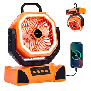 Qawtor Outdoor Camping Emergency Fan, 2026 Upgraded 18000mAh Rechargeable Portable Fan with LED Light, 360° Rotatable Hook, Lightweight Camping Fan for Tent, Travel, Picnic & Power Outages | Deals For You Days