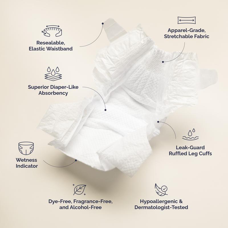 Hoppi 360° Waistband Potty Training Pants | Size 5 Pull Up Diapers (27-38 lbs) | Ultra Soft Hypoallergenic for Sensitive Skin | Absorbent Overnight Leak Protection, 32 Count