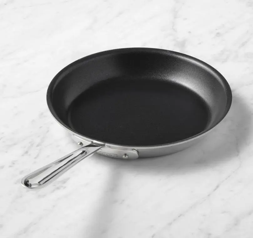All-Clad D5 Stainless Steel Pro Nonstick Omelette Fry Pan, Premium Cookware for Eggs, Pancakes, Sautéing and Everyday Kitchen Cooking