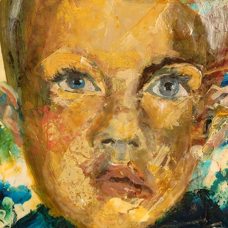 Oil painting portrait circle