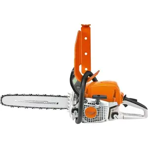 Chainsaw Hanger Holder Heavy Gauge Steel Powder Coated Made in  Stainless Steel Orange,Firewood measuring tool Holster with Tape Measure Holder