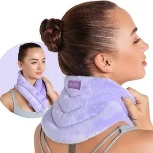 Neck Heating Pad Microwavable Heated Neck Wrap with Moist Heat for Stress Pain Relief, Microwave Neck Warmer for Woman, Unscented Hot Pack