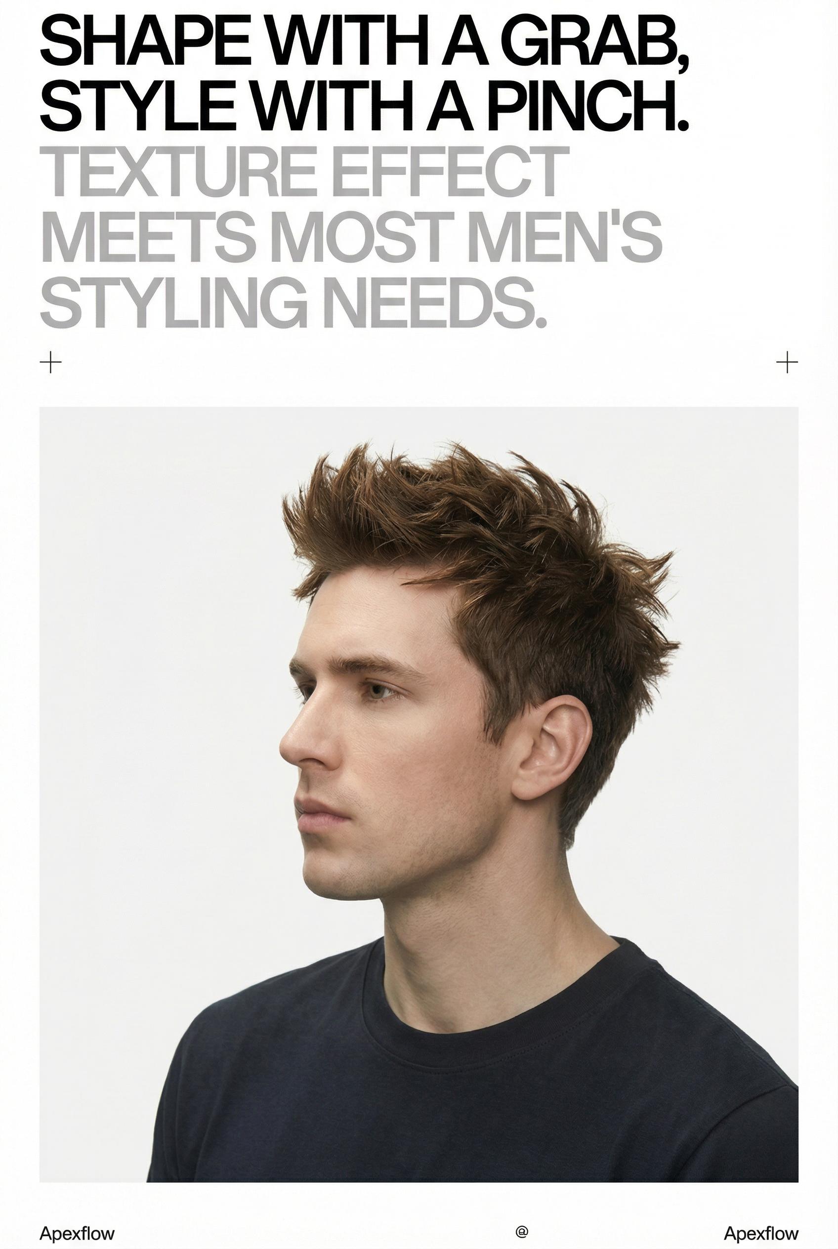 ApexFlow Texture Hair Clay-Premium Men’s Hair Styling Clay for a Super High Hold, Matte Finish – Clay & Wax Hybrid, Ideal Texture Product for Straight, Wavy and Thick Hair Types – Travel Size