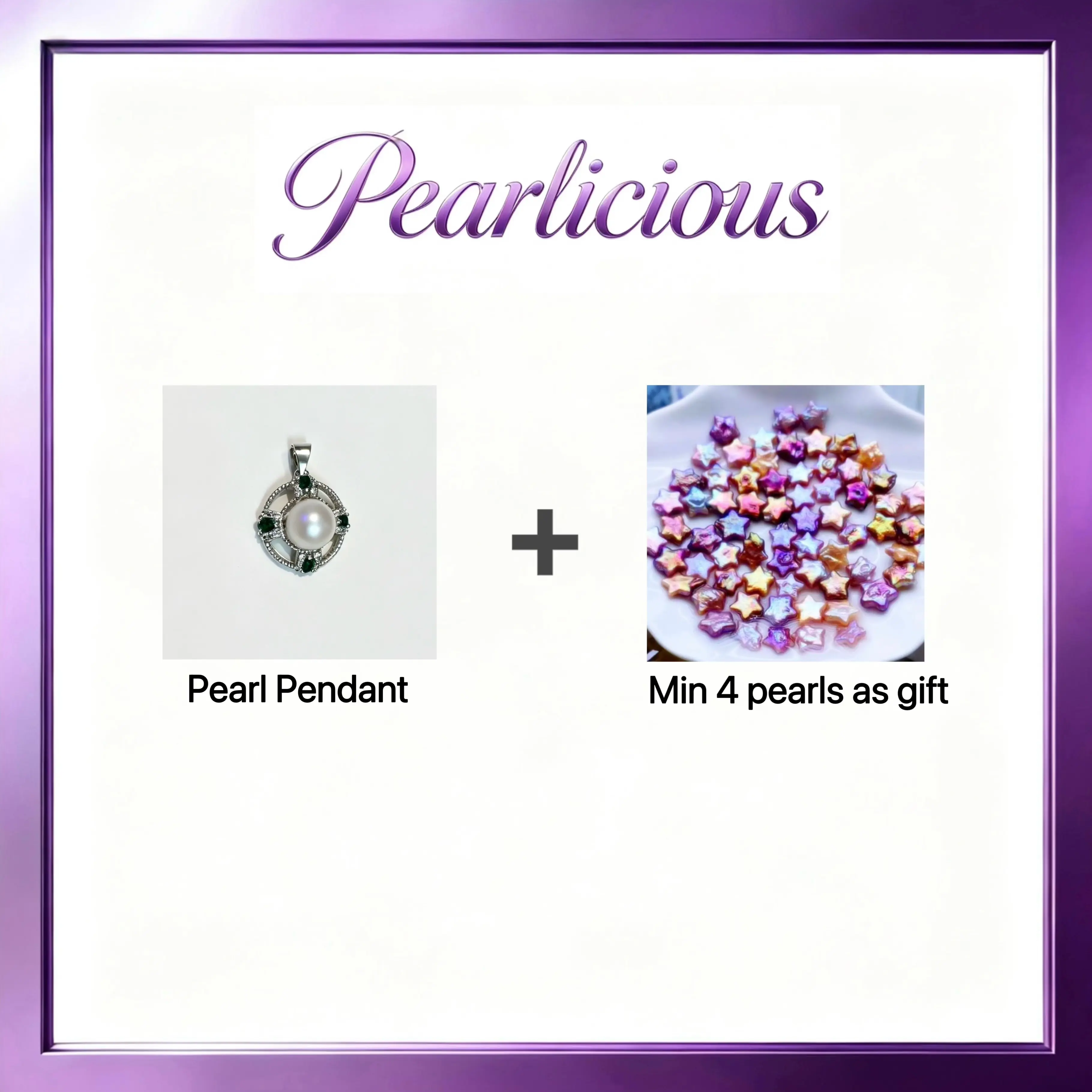 Pearl pendant with Freshwater Star pearl Gift (4 Pearls)[live opening] / Freshwater Pearl Pendant Random Pearl Color In Jewelery