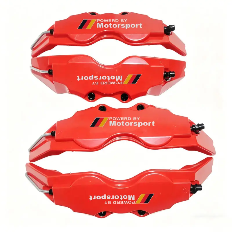 4 Or 2Pcs ABS Plastic Disc Brake Caliper Cover With Power Motor Sport Sticker Logo For Front Rear Car Styling