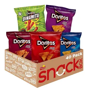 Doritos Tortilla Chips Variety Pack, 40 Count - Nacho Cheese, Cool Ranch, Spicy Nacho, Dinamita, Spicy Sweet Chili - Snack, Crispy