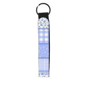 abbyrose Blueberry Quilt Wristlet Key Chain