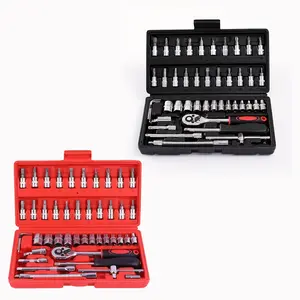 46-Piece Tool Set for Home and Garage, Essential Auto Repair Multitool Kit, Versatile Vehicle Maintenance Socket Set,46-Piece Tool Set for Home and Garage, Essential Auto Repair Multitool Kit, Versatile Vehicle Maintenance Socket Set,Dad Gifts
