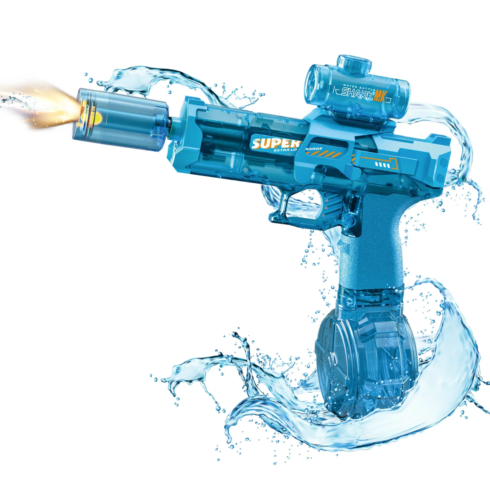 EFFUN Rapid-Fire Electric Waterblaster, 300ml Capacity, 275-315in Precision Range, LED Effects, Rechargeable 1200mAh Battery Dual Modes, IP67 Waterproof, Smartphone Compatible Kids Pool Toy for Family Fun