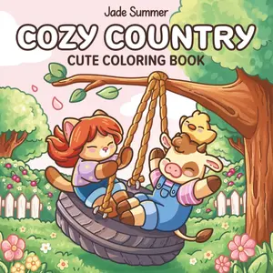 Cozy Country: Cute Coloring Book for Adults and Teens with Adorable Animals and Easy-to-Color Scenes for Relaxation (Cozy Coloring Books)