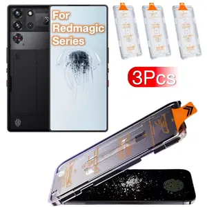 3Pcs RedMagic Red Magic 8 8S 9 9S 10 10S Pro Plus + Screen Protector, 9h Hardness Anti-Scratch Tempered Glass Film, Dustproof & Fingerprint Support