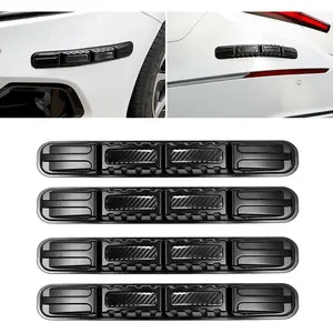 4Pcs Car Bumper Guard Strip, Universal Front Rear Bumper Protector Anti-Collision Anti-Scratch for Cars SUV Pickup Truck(Carbon Fiber)