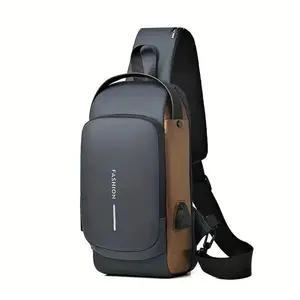 Password Lock Anti Theft Crossbody Bag, Multi-compartment Large Capacity Travel Bag With Detachable Shoulder Strap Ideal Holiday Gift