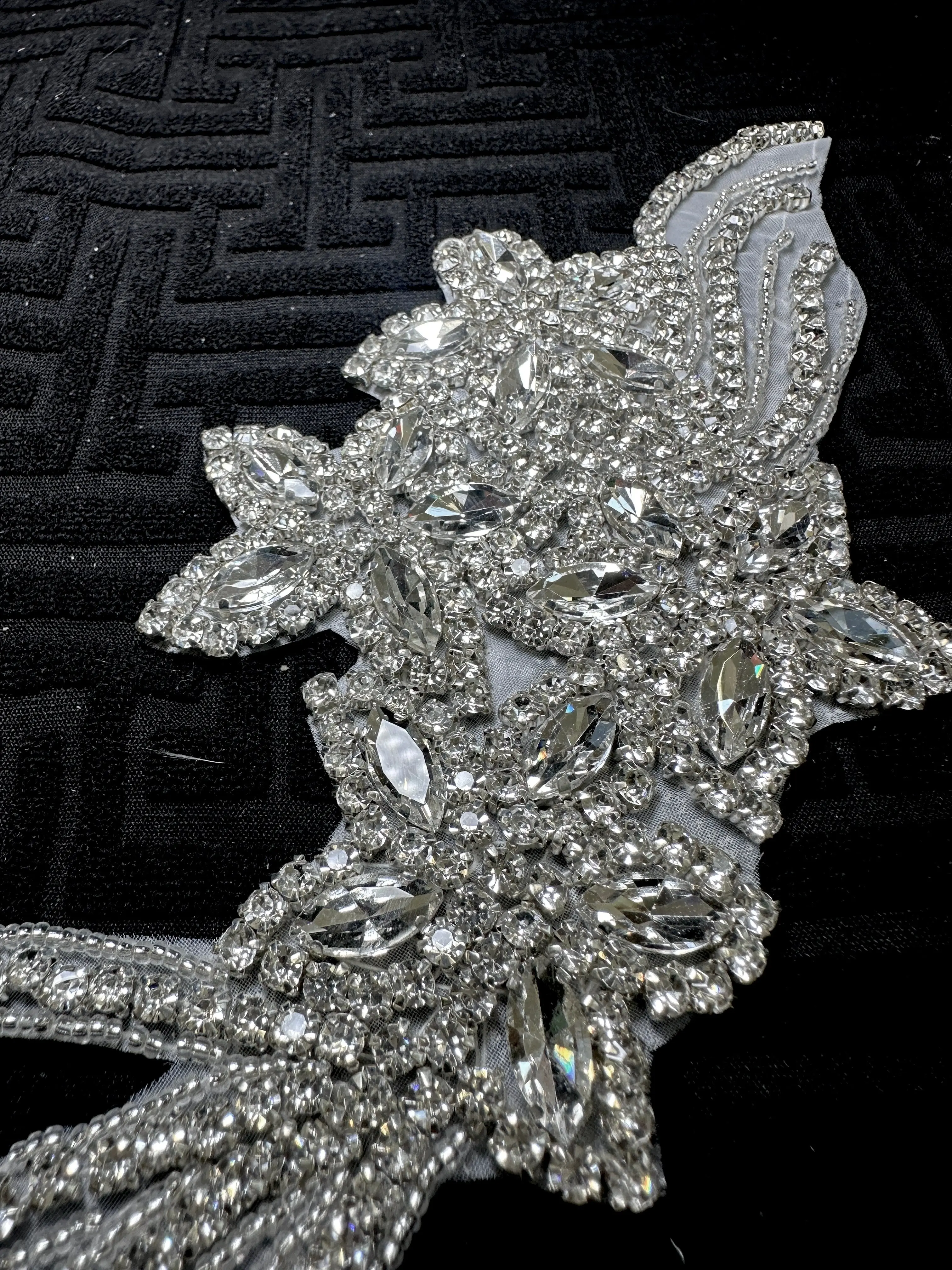 Britney Iron On Rhinestone Applique