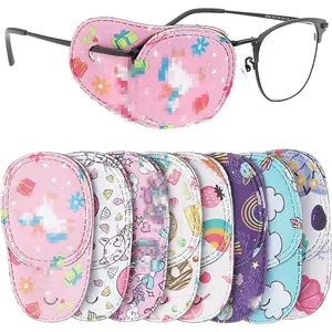 Comfortable Kids Eye Patches for Amblyopia Treatment (Lazy Eye) - Fun Colorful Designs, Fits Both Eyes, 8 Pack - Soft Occlusion Patch for Glasses