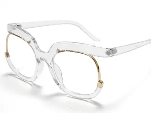 Clear and Gold Frame Clear Spectacle Lens