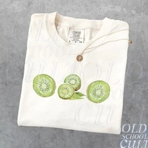 Kiwi Vintage Style 90s Tshirt, Retro Comfort Colors® Y2k Kiwi Cute Shirt, Fruit Lovers Shirts, Food Shirt, Funny Fruit Tee, Lucky 2000s Tee