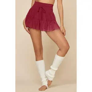 Pirouette Skort - Crimson