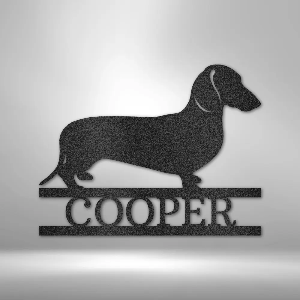 Dachshund Dog Monogram - Personalized Home Decor Piece - Custom Dog Name - USA
