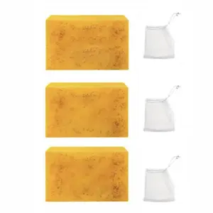 3PCS Lemon Turmeric KojicAcid Soap, Turmeric & Kojic Acid Soap, DarkSpot Remover, Kojic Acid Soap, Soap Body CareBody Wash Lemon Flawless Organic