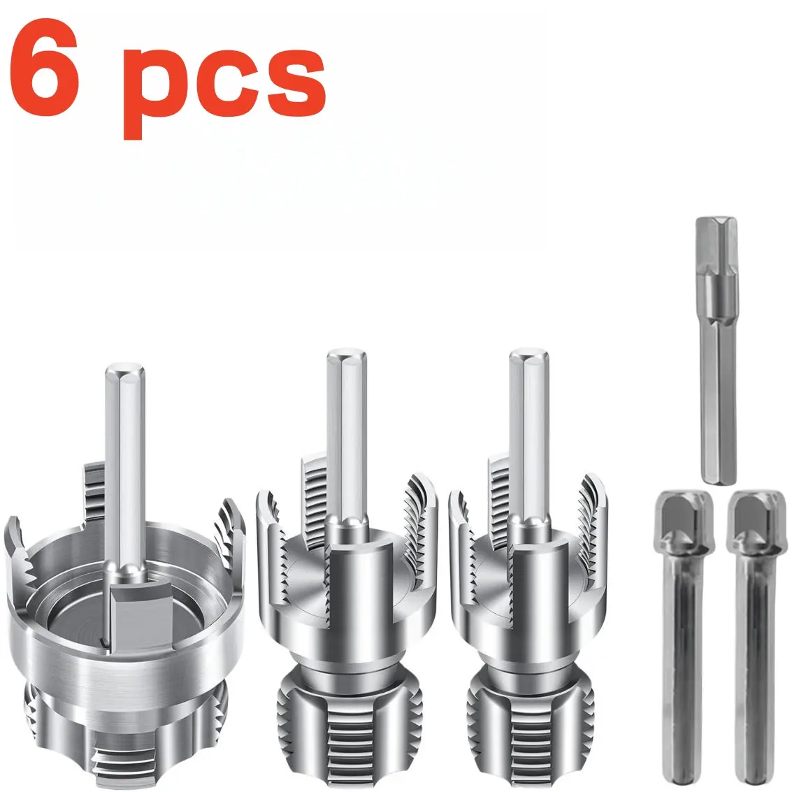 6-Piece Heavy Duty Alloy Pipe Threading Tool Set |    1/2 inch, 3/4 inch, 1 inch Integrated Internal and External Pipe Threading Dies |   Includes Teflon Tape |   Drill Compatible |   Suitable for PVC/PPR/MPP Pipes |   Plumbing Tools - DIY，Summervibes