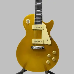 Goldtop LP Guitar, P90 Pickups, Vintage Style, Solid mahogany body,Rosewood Fretboard