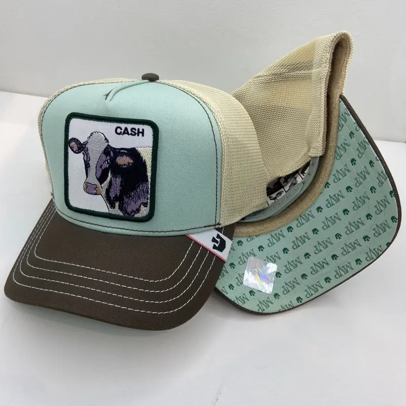 GOORIN BROS Unisex Mint Bovine Trucker Hat - Cash Cow x Animal Farm Collaboration, Cartoon Style, Animal Motif