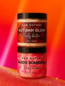 2 Pack Autumn Glow & Baddie Bombshell Duo 200G Moisture Boost Cream Hydrating Whipped Body Butter For Women with Shea Butter Vitamin E & Avocado Oil