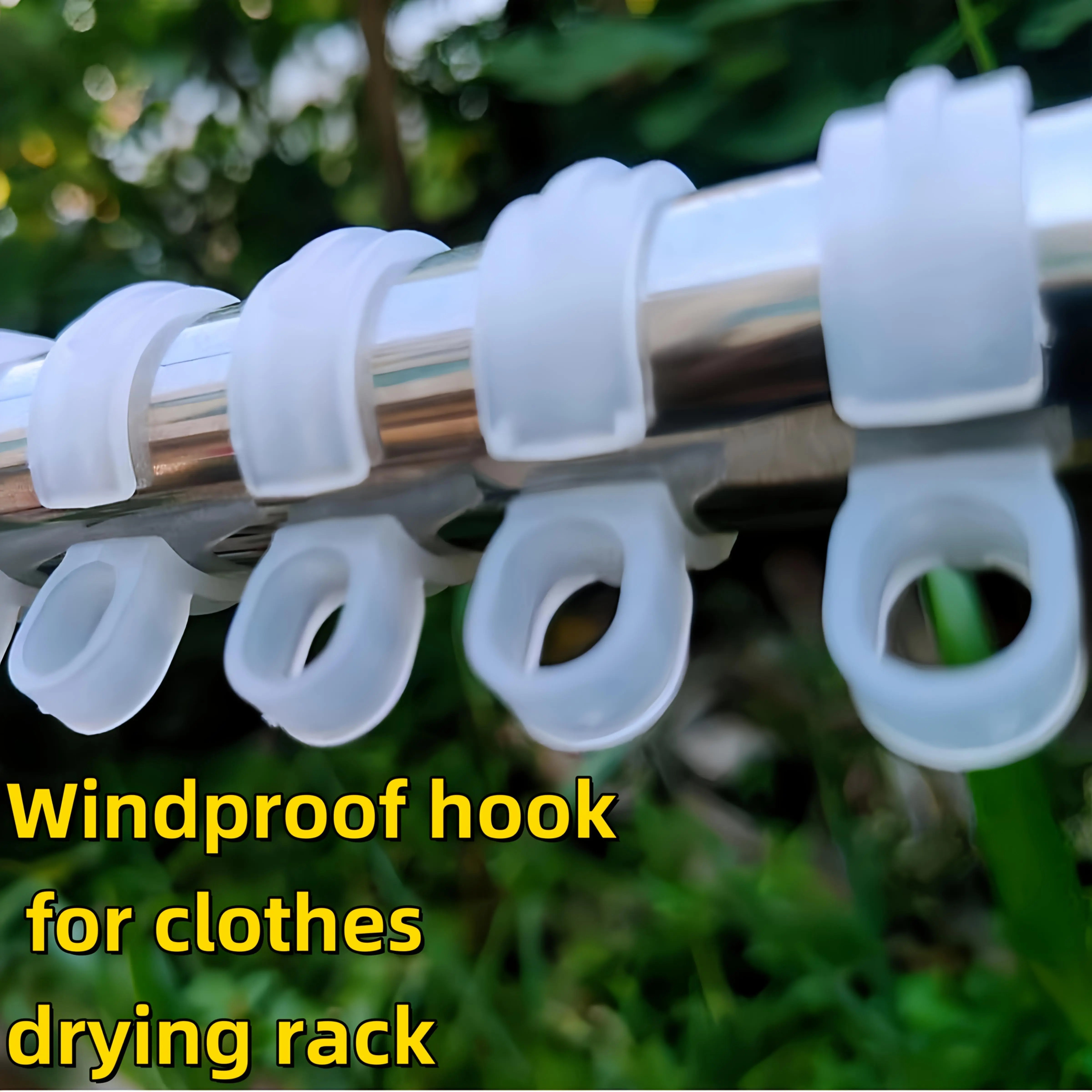 10pcs Plastic Organiser Hanging Hooks - Wall Mount, Non-Slip Windproof Hangers for Clothes Drying