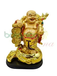 Buda / Buddha Dorado brillante Grande 7"Alto