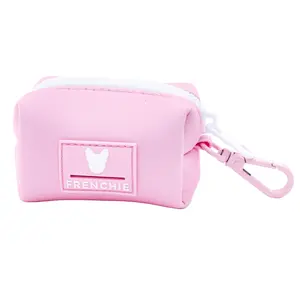 Frenchie Poo Bag Holder - Solid Pink Bubblegum