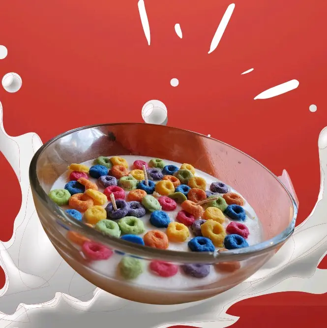 Saturday Morning Cereal Bowl Candle