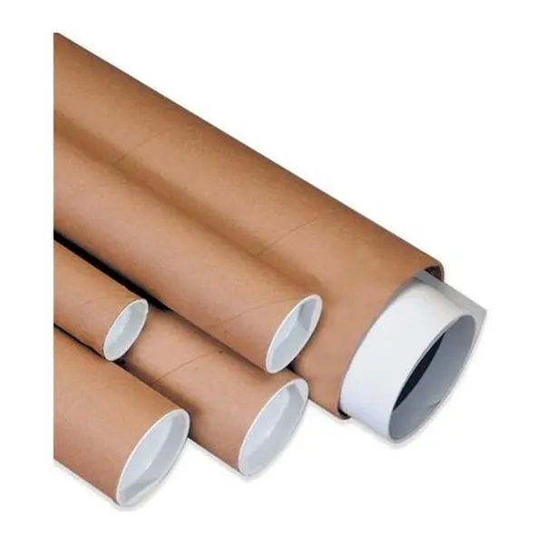 Box Partners P2012K 2 in. x 12 in. Kraft Mailing Tubes with Caps- Pack of 50