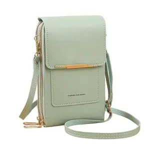 Small Crossbody Bag for Women – Mini PU Leather Shoulder Purse with Credit Card Slots, Touchscreen Pocket & Adjustable Strap