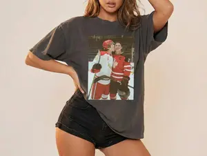 Ilya Rozanov Licks Shane Hollander Face Shirt, Funny Ilya With Shane Fan Inspired Tee, Humorous Ice Hockey Duo Shirt, Meme Style