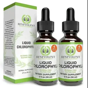 Liquid Chlorophyll Drops 1-3 Bottles Set (4-12Month Supply) Healthcare Supplement - NaturalBody Deodorant and Detox-Gut SupportHealthcare Liver [BFNFVOLFNT] Edible