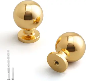 Modern 10 Pack Polished Brass Kitchen Drawer Knobs Cabinet Pulls Bright  Dresser Furniture Hardware for Cupboard Door Wardrobe Closet