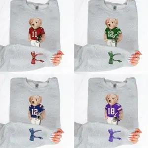 Vintage Teddy Bear All Team Football Sport Grey Sweatshirt, Football Thowback Vintage All Teams For Fans Sweatshirt, Hometown College Football Shirt For Men Women 61