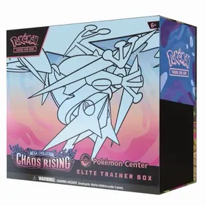 Chaos Rising Pokemon Center Exclusive Elite Trainer Box  - 11 Booster Packs - Pokemon Mega Evolution TCG Trading Card Collectibles