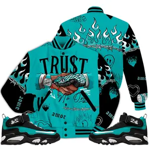 Air Griffey Max 1 Freshwater Outfit Varsity Jacket, Trust No One Fire Shirt Matching Sneaker Baseball