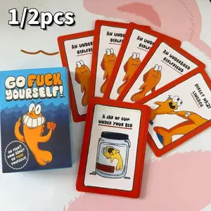 1/2pcs Adult Fishing Card Game Party Activity, Funny Family Gathering Game, Humorous Gift for Friends & Couples,